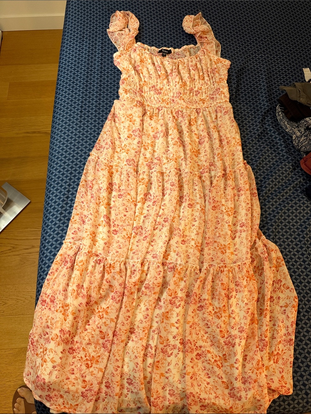 Smocked Floral Mini Dress in Pink - Lightweight Sundress